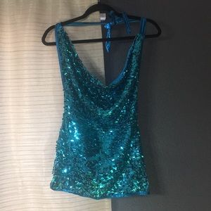 Sequin blue dress